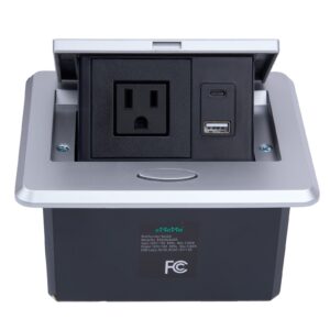 eMoMo E5202USU2R Pop-up Multifunctional Socket with AC Outlet Type A & Type C Ports