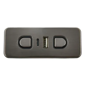 23300290X000 Two Button Recliner Switch with USB & Type C 90° 5 Pin Plug